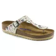 Birkenstock Birko Flor GIZEH Meadow Flowers Beige SOFT FOOTBED BNIB 1012770