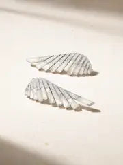 [Garrard] Garrard - Wings Rising 18-karat White Gold, Mother-of-pearl And Diamond Earrings - One size One size Gold