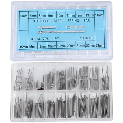 360pcs Stainless Steel Watch Band Link Cotter Pins Spring Bars Tools in 18 Di...