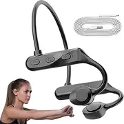 1 Set Bone Conduction Headphones - Blue Tooth Sport Headset, Open Ear Wireless Earphones | Bone Conduction Resonance Earphones, Waterproof Sweat Resistant Wireless Earphones for Running Cycling