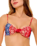 Agua Bendita Lucille Atma Two Tone Printed Bikini Top