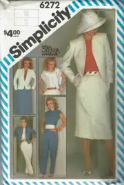 Simplicity Sewing Pattern 6272 Pants Skirt Jacket Top Misses Size 18