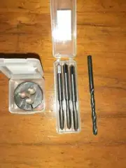 HSS Hand Tap Set Taper Inter Bottom 1BA 2BA 5BA 10BA RH+die button+Tapping drill