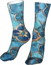 [CSIVKEJ] Crew Socks Comfort Casual Athletic Multi Design Socks For Women Men, 3d 4, One Size, 3d 4, One size