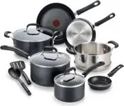 T-Fal Experience Nonstick Cookware Set 12 Piece, Induction, Oven Broiler Safe 35