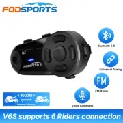 V6 S Motorcycle Intercom 1000M Helmet Interphone FM Headset Wireless Speakers