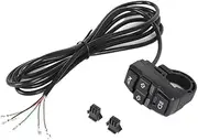 TKTGNVNZKA 3 in 1 22mm Motorcycle Handlebar Switch Button On/Off Headlight Horn Electric Bicycle Tail Lights Left Right Turn Signal Switch