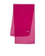 sheer rectangle-shape scarf One size Pink