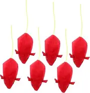 GANAZONO Plush Cat Mouse Toys 6pcs Interactive Catnip Mice for Cats Indoor Kitten Plaything Chewing Toy