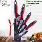 6PCS Ceramic Knife + Peeler Set W/ Knive Stand Slicing Utility Paring Knife