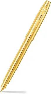 [Sheaffer] 100 9372 Glossy PVD Gold Fountain Pen With PVD Gold Trim - Medium
