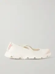 [Salomon] Salomon - + Sandy Liang Rx Mj Suede-trimmed Mesh Sandals - Off-white - UK 9 UK 9 Off-white