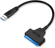 EZONEDEAL USB 3.0 to SATA 22 Pin 15+7 Pin 2.5 Inch Hard Disk Driver SSD Adapter Data Power Cable