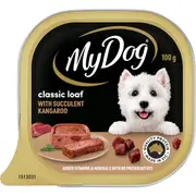 My Dog Adult Wet Dog Food Classic Loaf with Tasty Kangaroo Tray 100g
