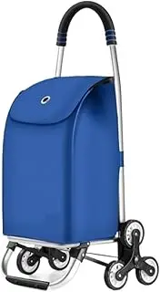 Grocery Shopping Cart Shopping Trolley Shopping Trolleys Shopping Cart Lightweight Shopping Trolley Folding 6 Round Large Capacity Shopper Folding Shopping Trolley Shopping Cart(Blue)