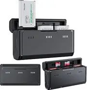 TELESIN 2 Pack NP-BX1 Battery and 3-Channel Camera Battery Charger for Sony NP-BX1/M8, ZV-1, ZV-1 II, Cyber-Shot DSC-HX80, HX90V, HX95, HX99, RX1, RX1R II, RX100, FDR-X3000, HDR-AS50
