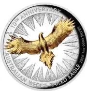 2024 Wedge-tailed Eagle 10th Ann 1oz Silver Proof High Relief gilded