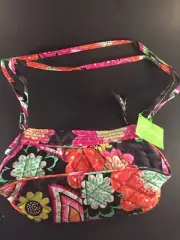 Vera Bradley Frannie Crossbody Purse in Ziggy Zinnia Pink Lining 14539-163