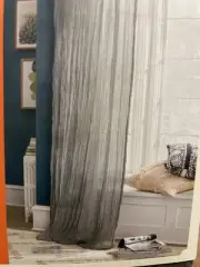 1 Opalhouse 42"x84” Light Filtering Crushed Gray Sheer Curtain Panel Grey