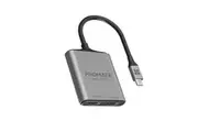 PROMATE 4K USB-C Connector to Dual HDMI Adapter. Compatible with All USB-C Outpu