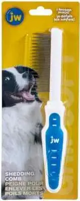 JW Pet Company GripSoft Shedding Comb for Dogs