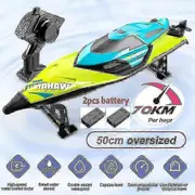 S2 Rc Boat 70 Km/h Professional Remote Control High Speed Racing Speedboat Endurance 20 Minutes Kids Gifts Toys For Boys-xdd Orange 1 battery