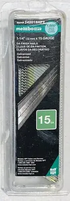 NEW Metabo HTP 1 1/4” 15 Gauge Angled Finish Nails Qty 1000