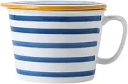 Home Large Capacity Portable Tableware Office Heat Resistant Ceramic Soup Bowl Student Dormitory Instant Noodle Cup with Lid (Type : B)