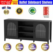 Artiss Buffet Sideboard Shelves Double Doors - Black