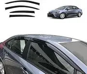 OAD4X4 Weathershields Compatible with Toyota Corolla Sedan 2019-Onwards, Weather Shields Window Visors Wind Deflectors Sun Rain Guard 4PCS Set