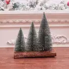Mini Snow Pine Tree With Light Micro Landscape Model Home