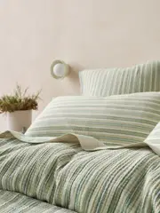 LINEN HOUSE MAJORCA LEAF QUILT COVER SET