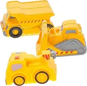 YARNOW 3Pcs Take Apart Construction Vehicles Sandbox Trucks Excavators and Drills Educational for Boys and Color and Shape Recognition