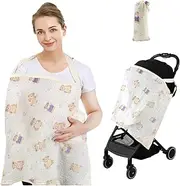 Nursing Cover, Muslin Breastfeeding Cover, Baby Breast Feeding Covers, Privacy Soft Nursing Breast Feeding Coverall, Nursing Poncho Coverage Breastfeeding Breathable Lightweight Apron