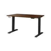 Oikiture Electric Standing Desk Single Motor 1.5m Walnut Tabletop