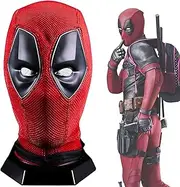 Superhero Wade Wilson Costume Halloween Red DP Helmet Mask Knitted