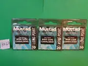 Mustad Long Point Wide Gape Canal/Seed Hooks Size 20 #LP180 30 Total Hooks (New)