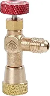 PolaLander 1pc R410 Air Conditioning Refrigerant Valve Adapter 5/16" SAE Male to 5/16" SAE Female Charging Hose Flow Control Valves