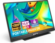 KYY Portable Monitor Latest 15.6'' FHD 1080P USB-C HDMI Laptop Black