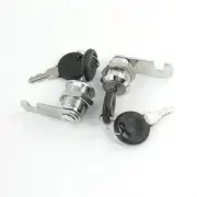 2 Set Box Cabinet Locking 18.5mm Dia Thread Cylinder Keyed Different Cam Lock