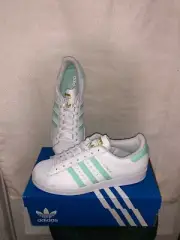 ADIDAS MENS SUPERSTAR GXGX2538 CLOUD WHIT CLEAR MINT SNEAKER SIZE 9