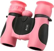 Binoculars for Kids 8x21 High-Resolution Kids Binoculars Gift Set for Boys Girls Portable Kids Binoculars for Bird Watching Hiking Hunting Outdoor Games Pink