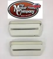 1970 1971 972 Monte Carlo Armrest Pads & Base With Stainless Trim White W/ Screw