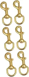 INOOMP 3sets Alloy Buckle Pet Collar Hooks with Swivel Joint and Traction Rope Ideal for Dogs Cats Outdoor Activities 2pcs*3