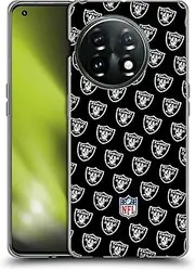 Head Case Designs Officially Licensed NFL Patterns Las Vegas Raiders Artwork Soft Gel Case Compatible with OnePlus 11 5G