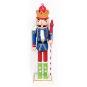 14" Candy Themed Nutcracker Figure Blue Jacket –New Design Christmas Decoration