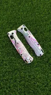 Unique A Pair Of Black Timascus (Zircuti) Benchmade Bugout 535 Scales. EDC KNIFE