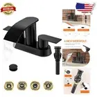 Lead-Free Black Stainless Steel Faucet - 4 Inch Waterfall Design for Sinks