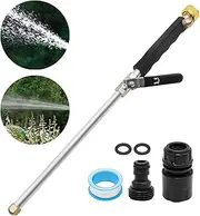 Vkinman High Pressure Power Washer Wand Upgraded Jet Nozzle for Garden with 2 Different Nozzles and Hose Quick Connectors Hose Power Washer Wand for Gutter Patio Car Pet Window Cleaning