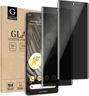 [2 Pack] PRIVACY Screen Protector for Google Pixel 7 Pro, Tempered Glass, Fingerprint Unlock, Case Friendly